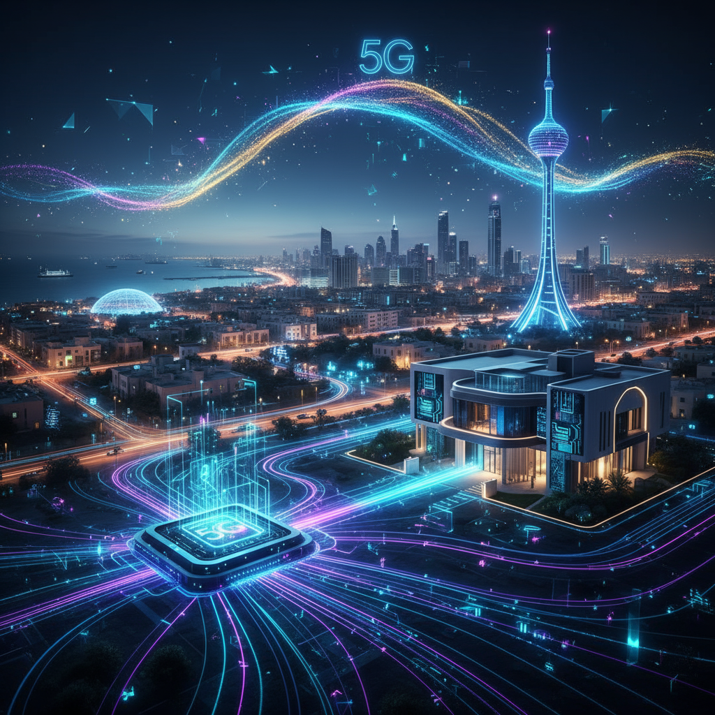 عائلة تستخدم الإنترنت السريع